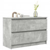 Szafka RTV Betonowa Szara 80x35x54 cm Drewno klejone