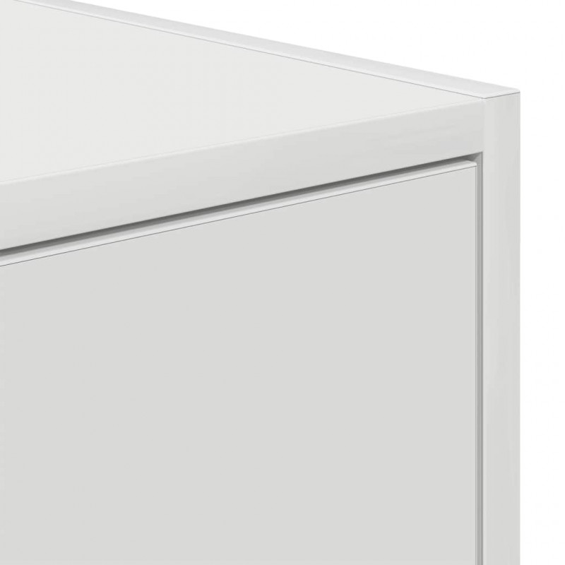 Szafka RTV Biała 100x31x25,5 cm Drewno klejone