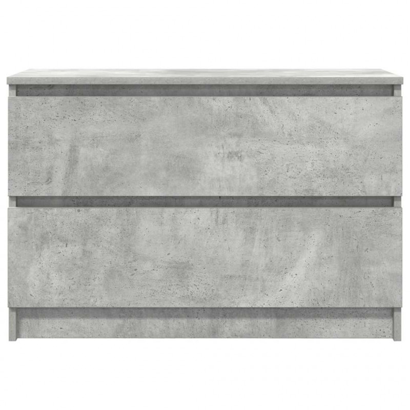 Szafka RTV Betonowa Szara 80x35x54 cm Drewno klejone