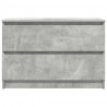 Szafka RTV Betonowa Szara 80x35x54 cm Drewno klejone