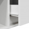 Szafka RTV Biała 100x31x25,5 cm Drewno klejone