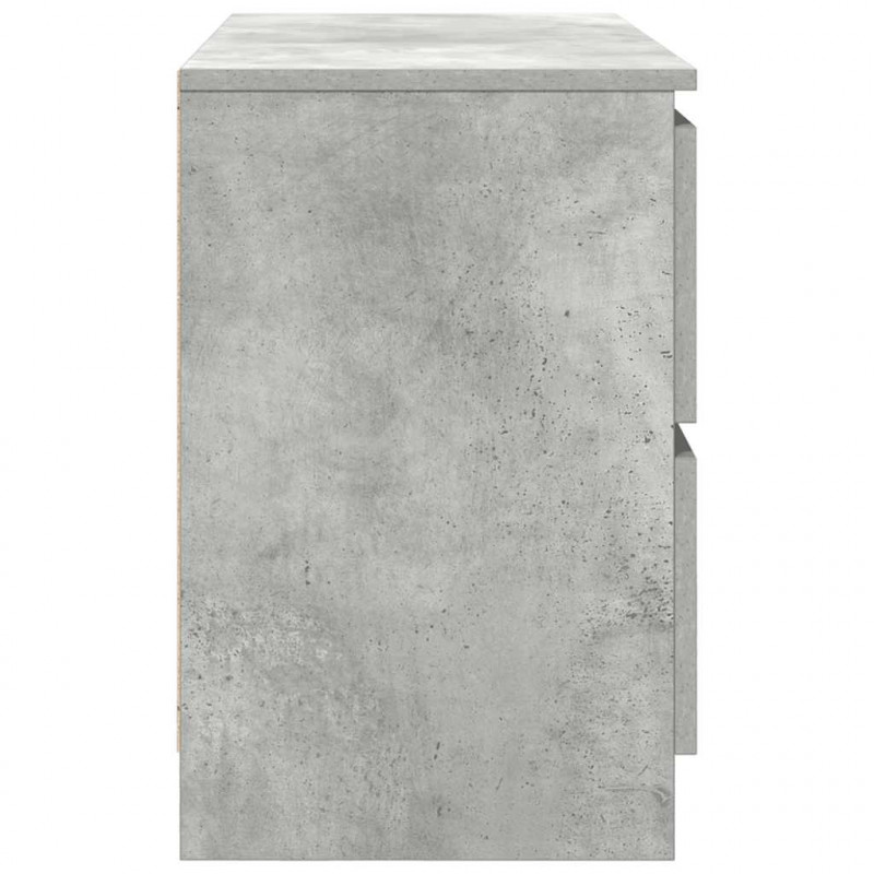 Szafka RTV Betonowa Szara 80x35x54 cm Drewno klejone