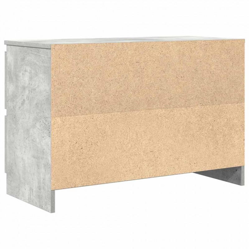 Szafka RTV Betonowa Szara 80x35x54 cm Drewno klejone