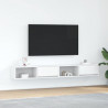 Szafki pod TV 2 szt. Białe 100x31x25,5 cm Drewno klejone