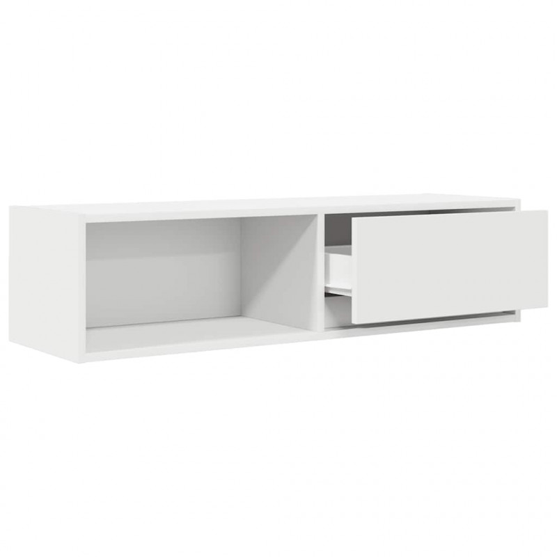 Szafki pod TV 2 szt. Białe 100x31x25,5 cm Drewno klejone