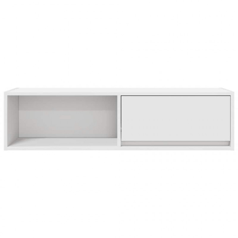 Szafki pod TV 2 szt. Białe 100x31x25,5 cm Drewno klejone