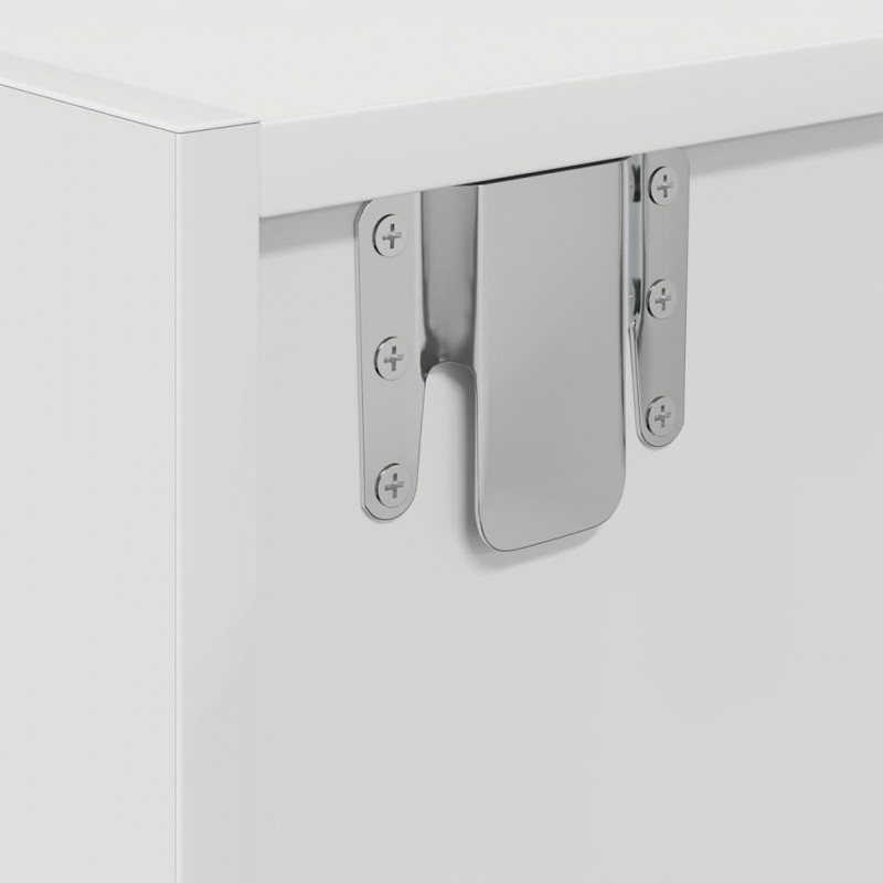Szafki pod TV 2 szt. Białe 100x31x25,5 cm Drewno klejone