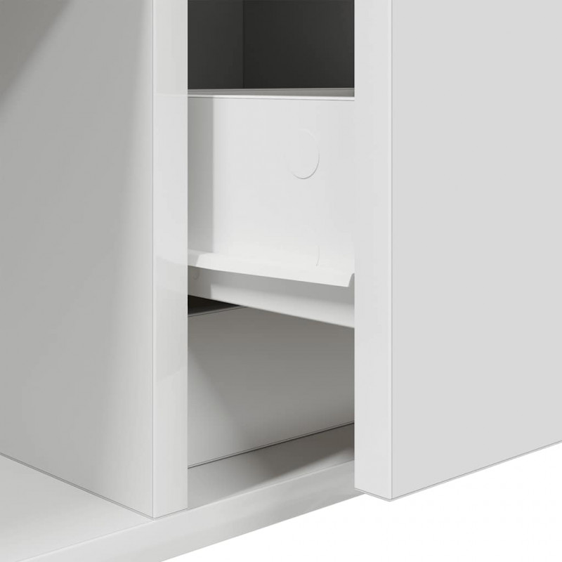 Szafki pod TV 2 szt. Białe 100x31x25,5 cm Drewno klejone