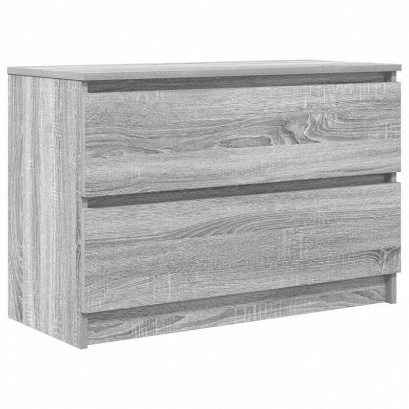 Szafka RTV Szara Sonoma 80x35x54 cm Drewno klejone