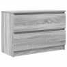 Szafka RTV Szara Sonoma 80x35x54 cm Drewno klejone