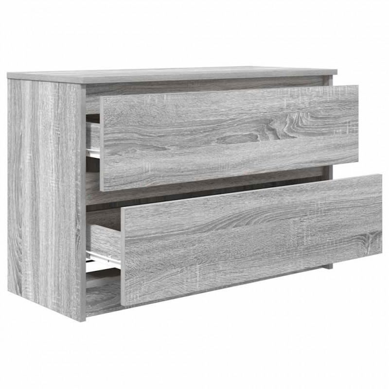 Szafka RTV Szara Sonoma 80x35x54 cm Drewno klejone