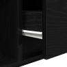 Szafki RTV 2 szt. Dąb czarny 100x31x25,5 cm Drewno klejone