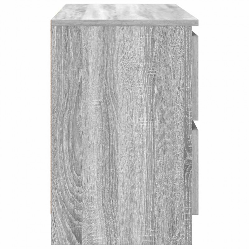 Szafka RTV Szara Sonoma 80x35x54 cm Drewno klejone