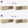 Szafka RTV Sonoma Oak 100x31x25,5 cm Drewno klejone
