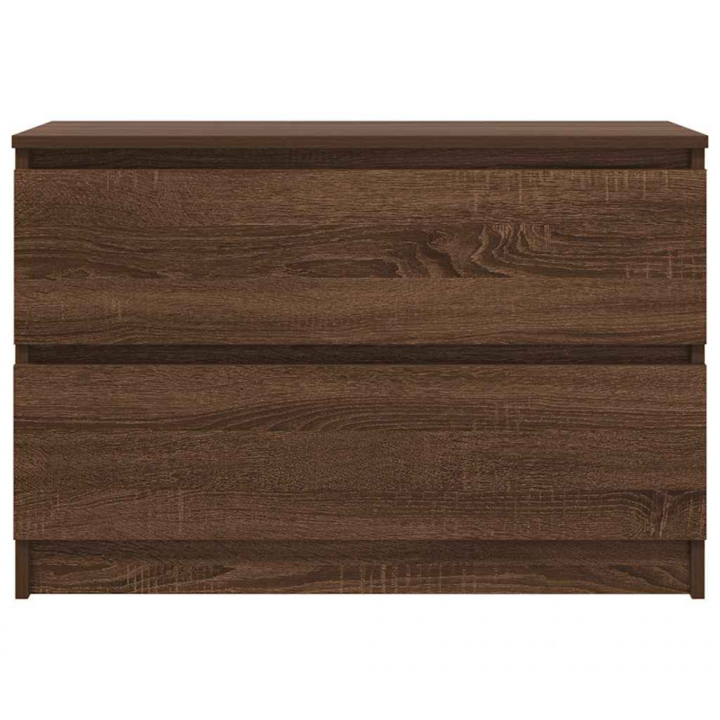Szafka RTV Brązowy Dąb 80x35x54 cm Drewno klejone