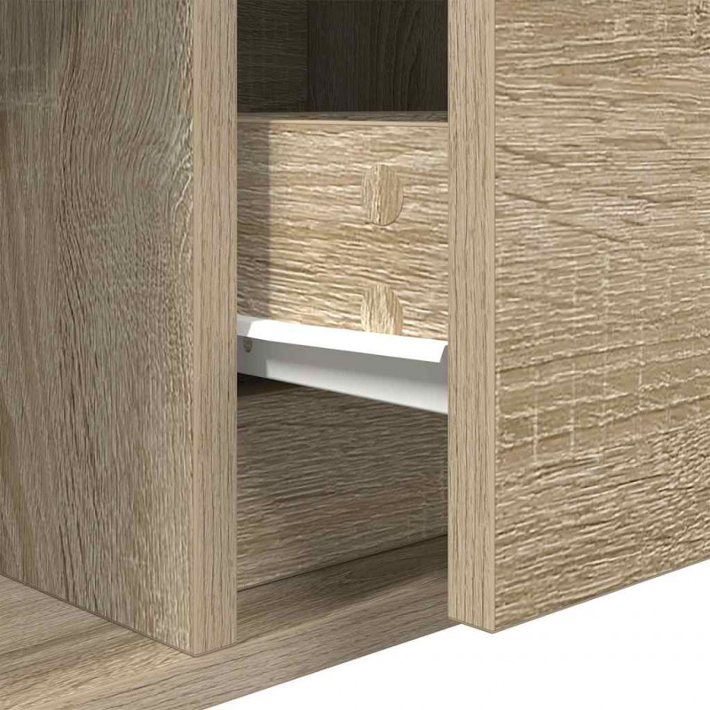 Szafki RTV 2 szt. Dąb Sonoma 100x31x25,5 cm Drewno klejone