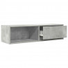 Szafka RTV Beton Szary 100x31x25,5 cm Drewno klejone
