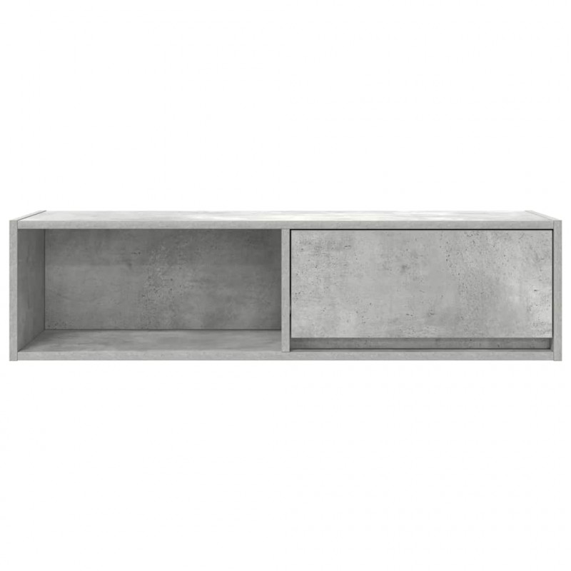 Szafka RTV Beton Szary 100x31x25,5 cm Drewno klejone
