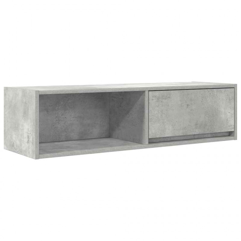 Szafki RTV 2 szt. Beton Szary 100x31x25,5 cm Drewno klejone