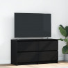 Szafka pod TV Czarna 100x35x54 cm Drewno klejone