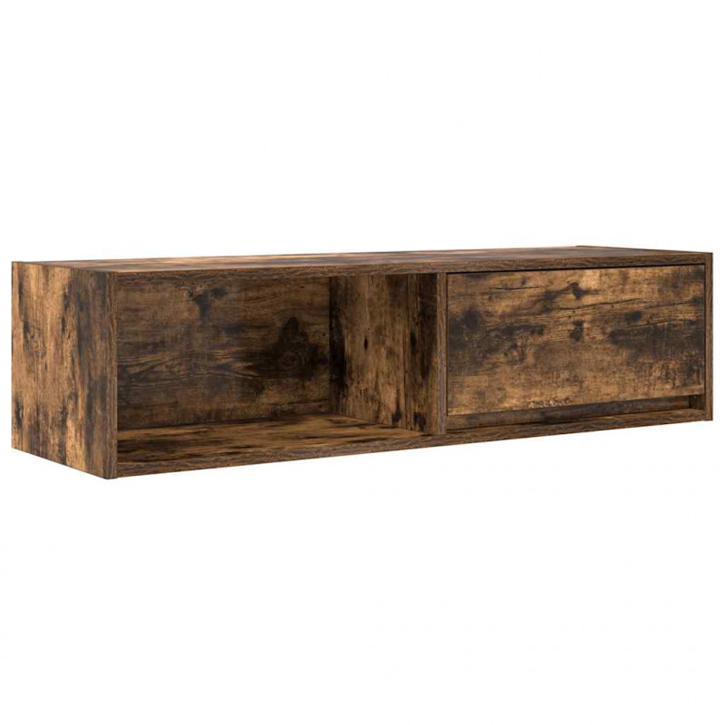 Szafka RTV Dąb wędzony 100x31x25,5 cm Drewno klejone