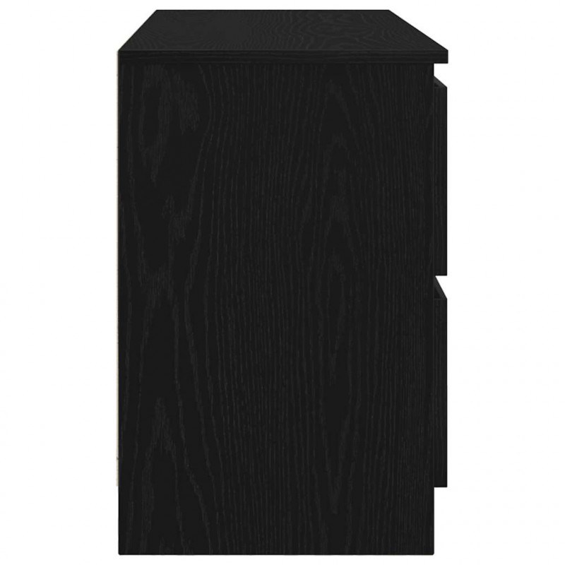 Szafka pod TV Czarna 100x35x54 cm Drewno klejone