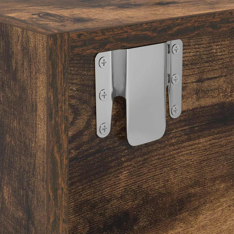 Szafka RTV Dąb wędzony 100x31x25,5 cm Drewno klejone
