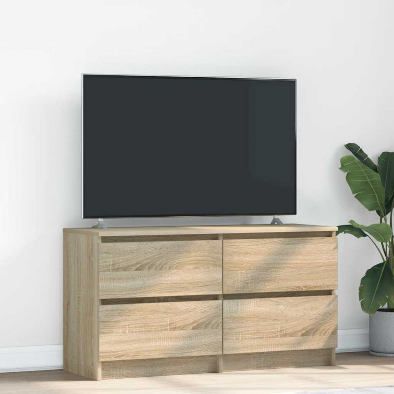 Szafka RTV Sonoma Oak 100x35x54 cm Drewno klejone