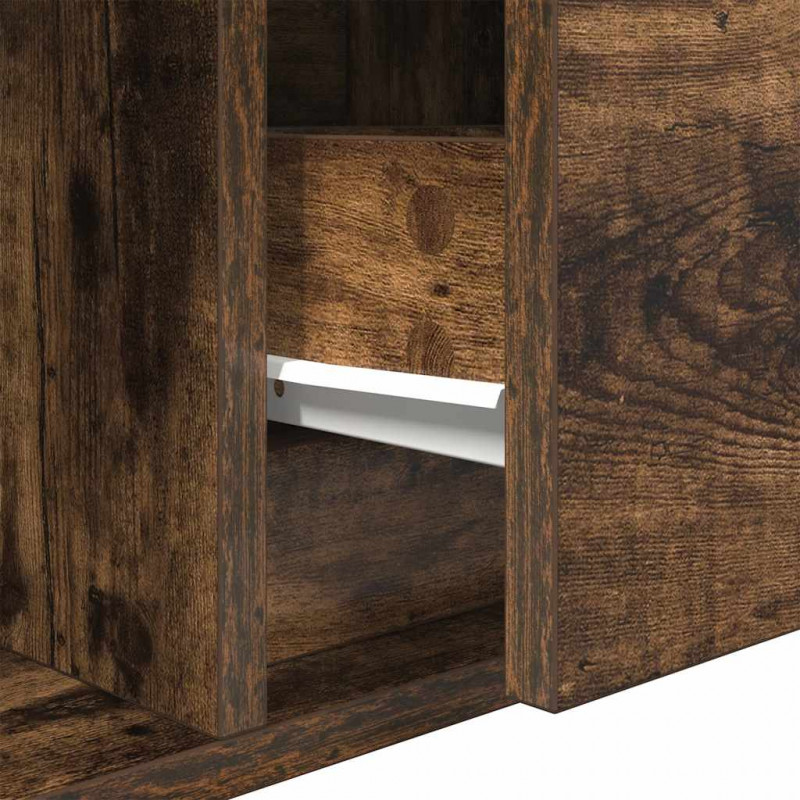 Szafka RTV Dąb wędzony 100x31x25,5 cm Drewno klejone
