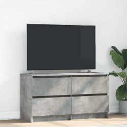 Szafka RTV Beton Szary 100x35x54 cm Drewno klejone