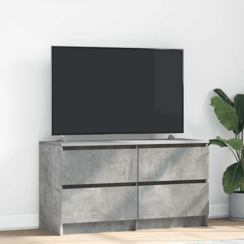 Szafka RTV Beton Szary 100x35x54 cm Drewno klejone