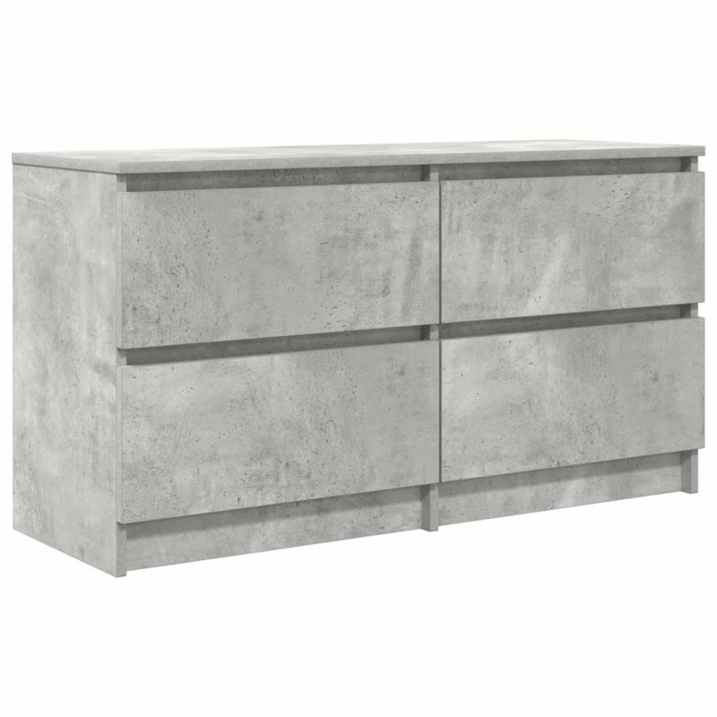 Szafka RTV Beton Szary 100x35x54 cm Drewno klejone