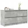Szafka RTV Beton Szary 100x35x54 cm Drewno klejone