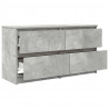 Szafka RTV Beton Szary 100x35x54 cm Drewno klejone