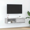 Szafka RTV Szara Sonoma 100x31x25,5 cm Drewno klejone