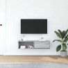 Szafka RTV Szara Sonoma 100x31x25,5 cm Drewno klejone