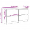 Szafka RTV Beton Szary 100x35x54 cm Drewno klejone