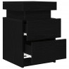 Szafka Nocna z szufladą 2 pcs Czarny Dąb 35 x 39 x 55 cm