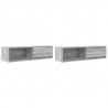 Szafki RTV 2 szt. Szary Sonoma 100x31x25,5 cm Drewno klejone