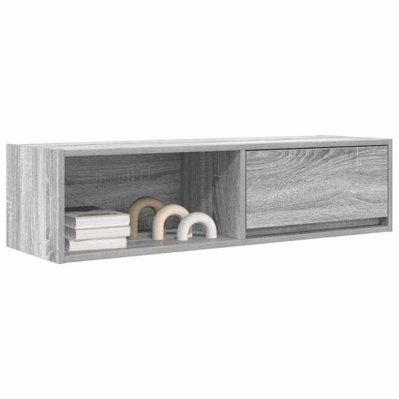 Szafki RTV 2 szt. Szary Sonoma 100x31x25,5 cm Drewno klejone
