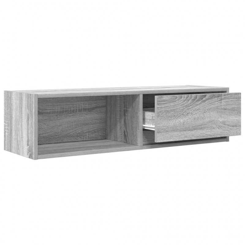 Szafki RTV 2 szt. Szary Sonoma 100x31x25,5 cm Drewno klejone