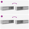 Szafki RTV 2 szt. Szary Sonoma 100x31x25,5 cm Drewno klejone