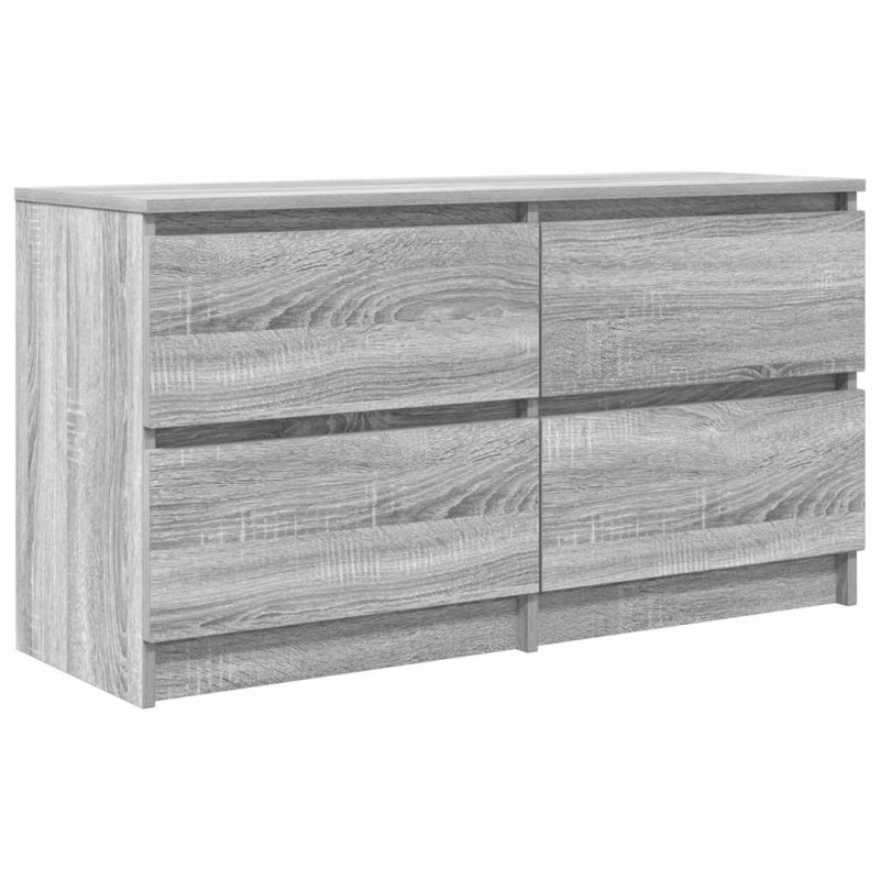 Szafka RTV Szara Sonoma 100x35x54 cm Drewno klejone