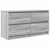 Szafka RTV Szara Sonoma 100x35x54 cm Drewno klejone