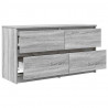Szafka RTV Szara Sonoma 100x35x54 cm Drewno klejone