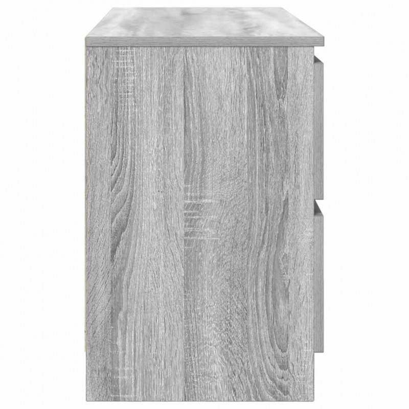 Szafka RTV Szara Sonoma 100x35x54 cm Drewno klejone