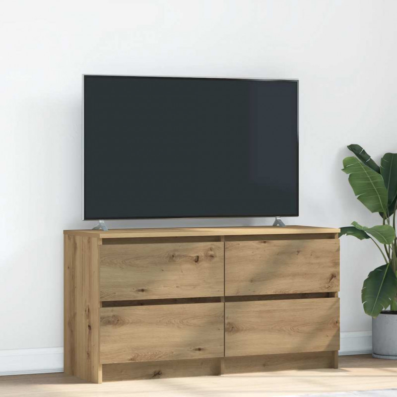 Szafka RTV Artisan Oak 100x35x54 cm Drewno klejone