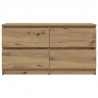 Szafka RTV Artisan Oak 100x35x54 cm Drewno klejone