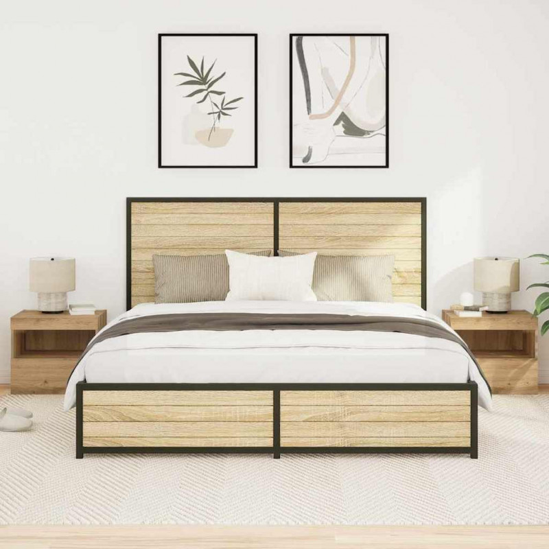 Szafka Nocna z szufladą 2 pcs Dąb rzemieślniczy 50 x 40 x 45 cm