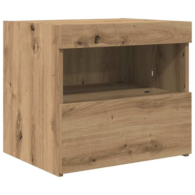 Szafka Nocna z szufladą 2 pcs Dąb rzemieślniczy 50 x 40 x 45 cm